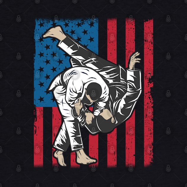 Judo - Judo USA Flag by Kudostees